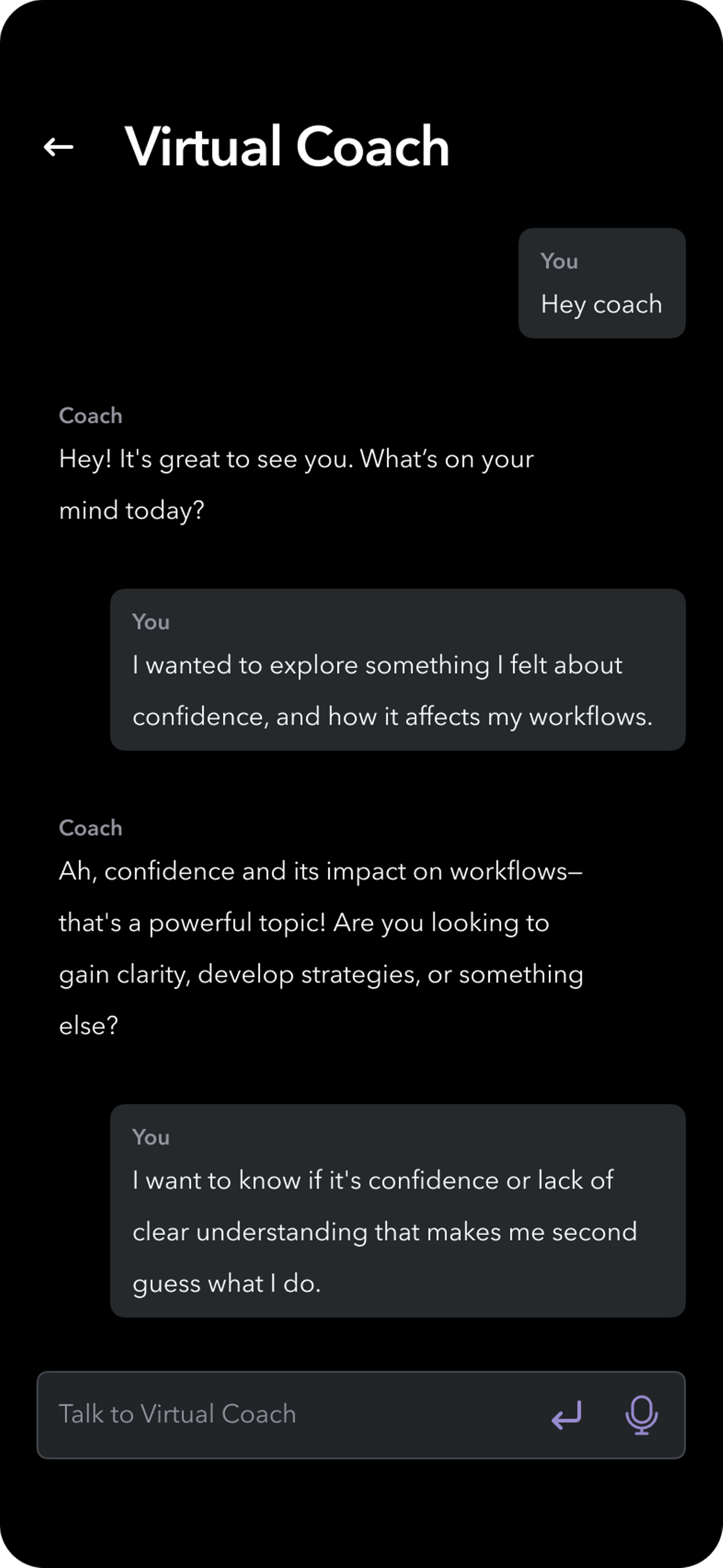 Virtual AI coach