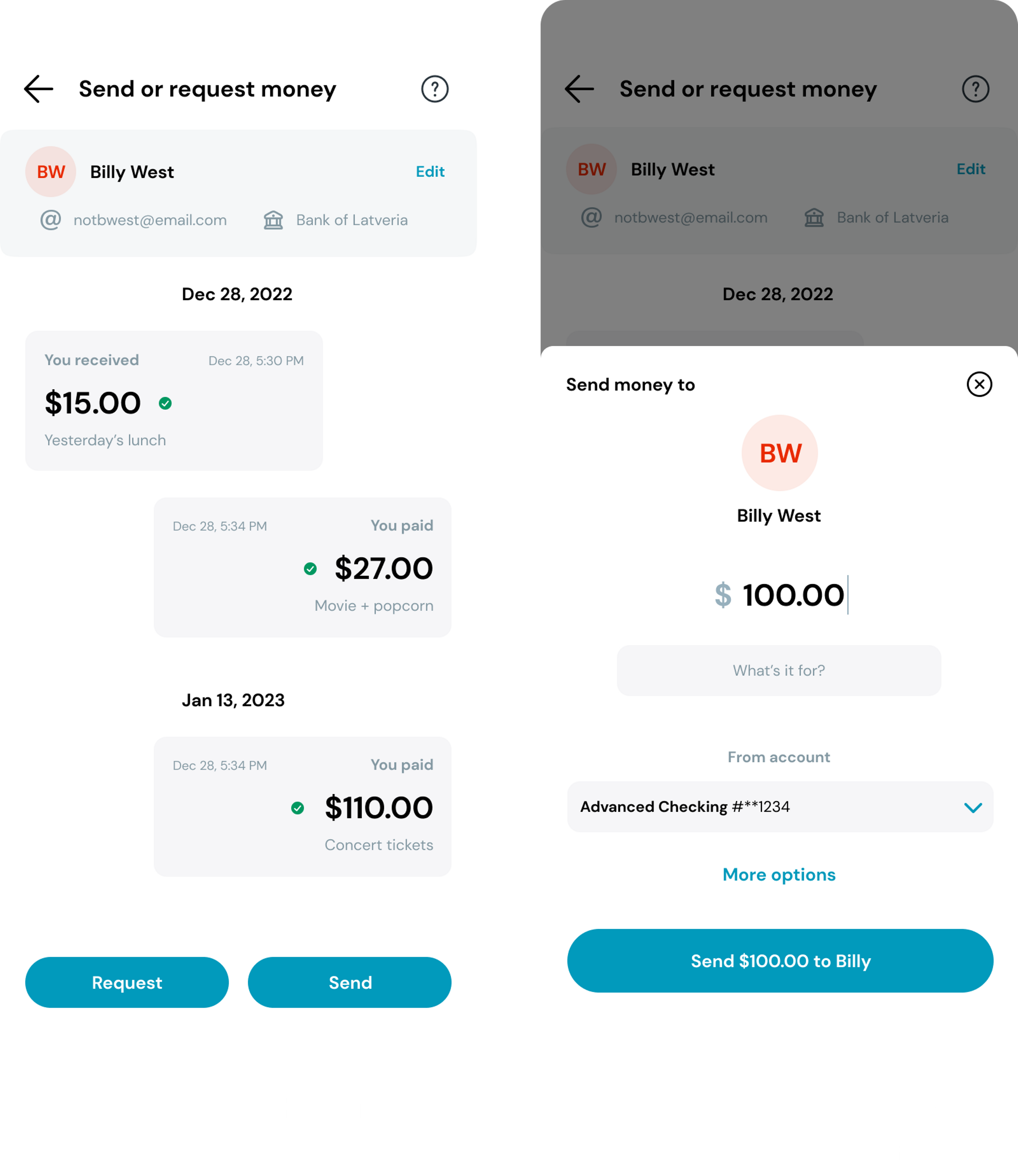 Payee histories and accountautoselect